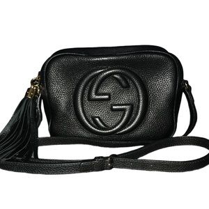 Gucci Soho Disco Bag Crossbody Handbag Purse in Black Leather